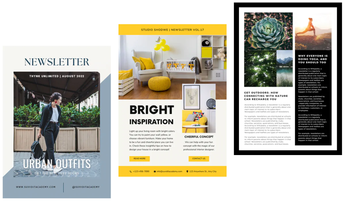 Newsletter Templates for Email